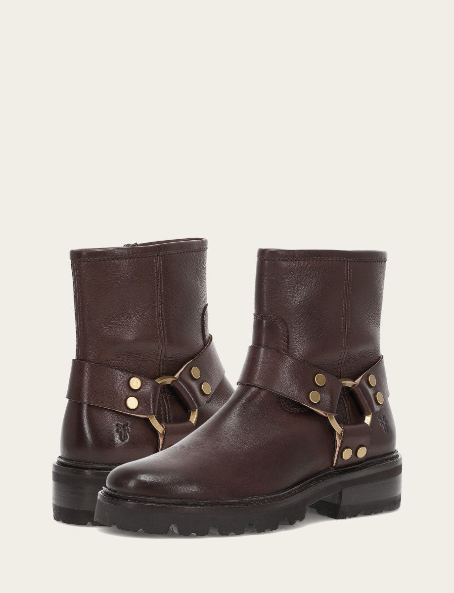 Women's Chocolate Olivia Harness Short Booties | Frye Sale