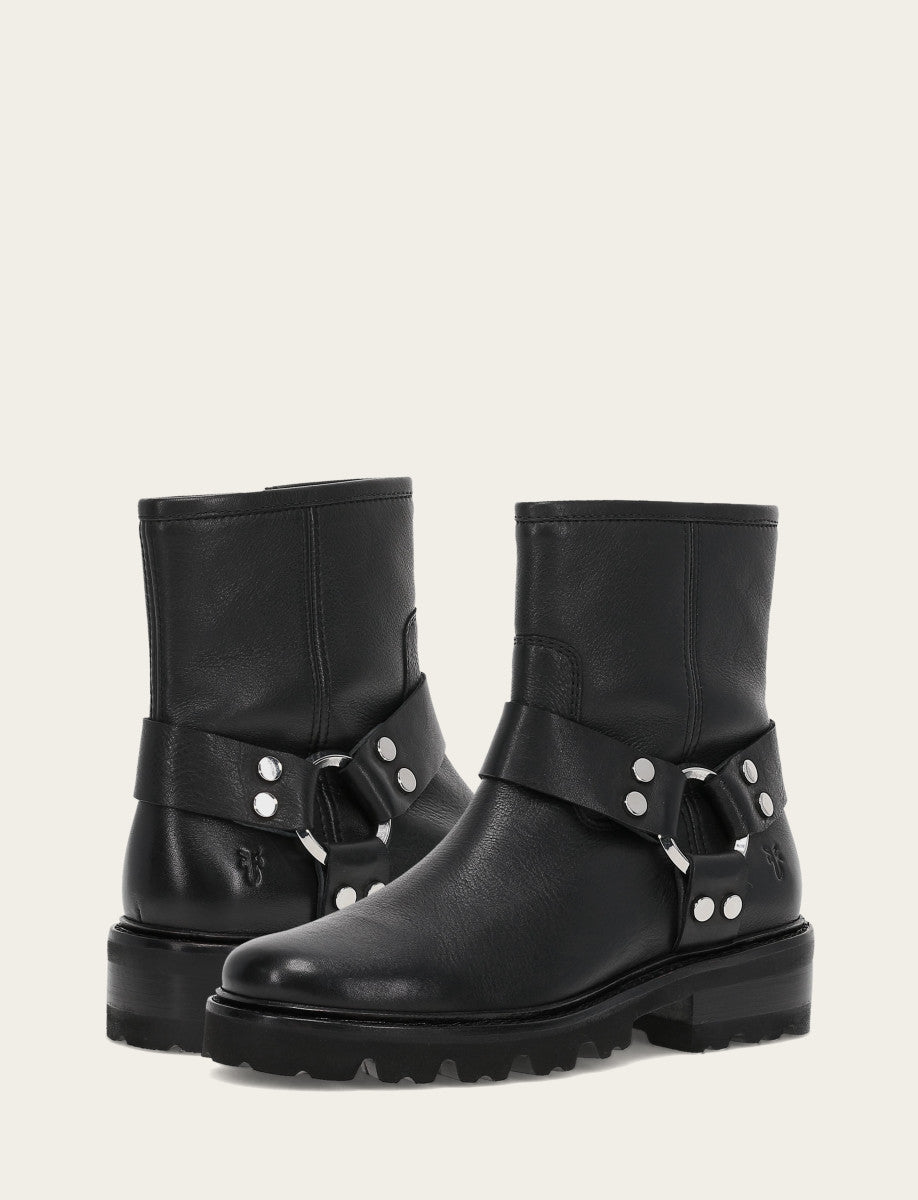 Women's Black Olivia Harness Short Booties | Frye Top Pick