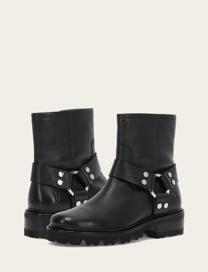 Women's Black Olivia Harness Short Booties | Frye Top Pick