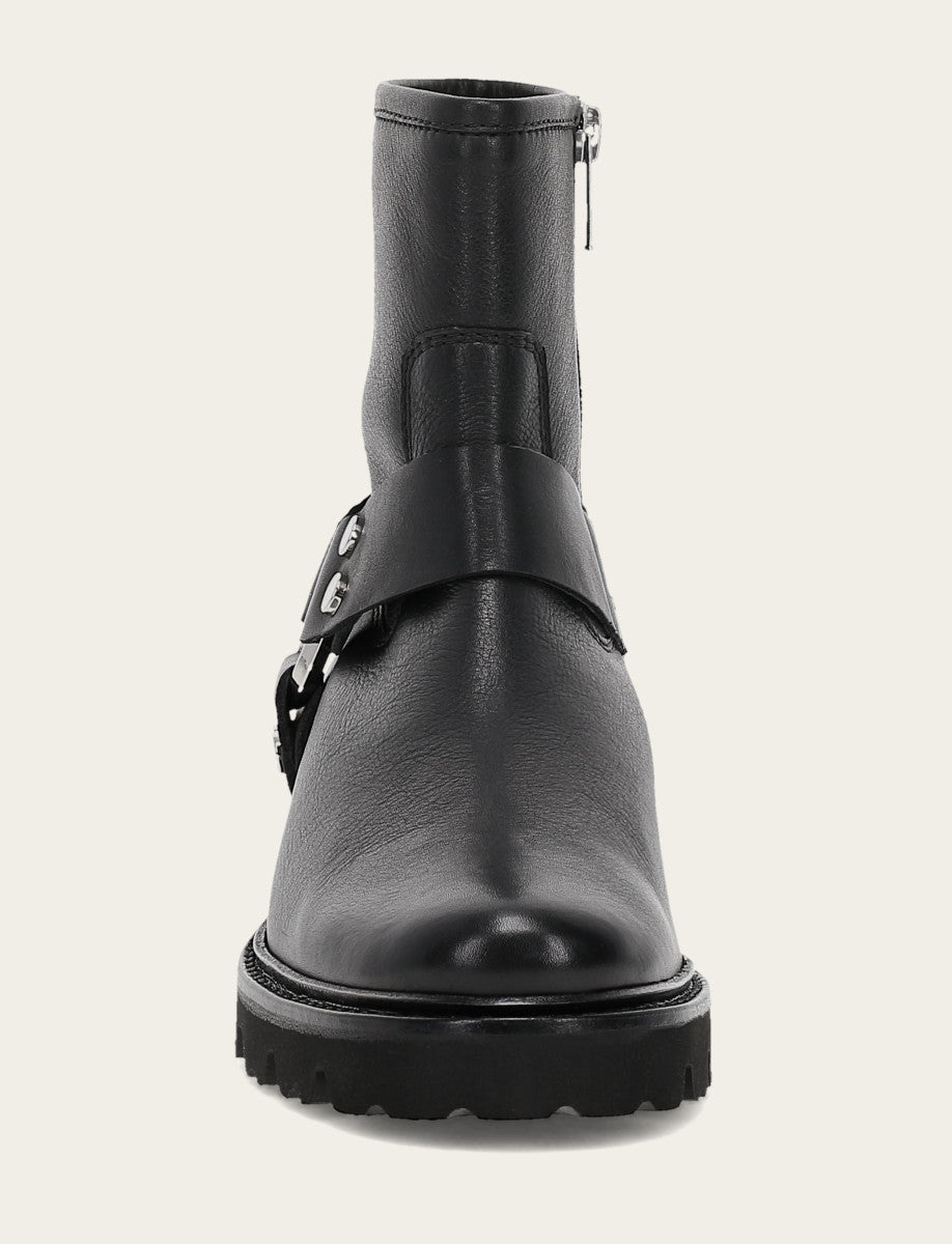 Women's Black Olivia Harness Short Booties | Frye Top Pick