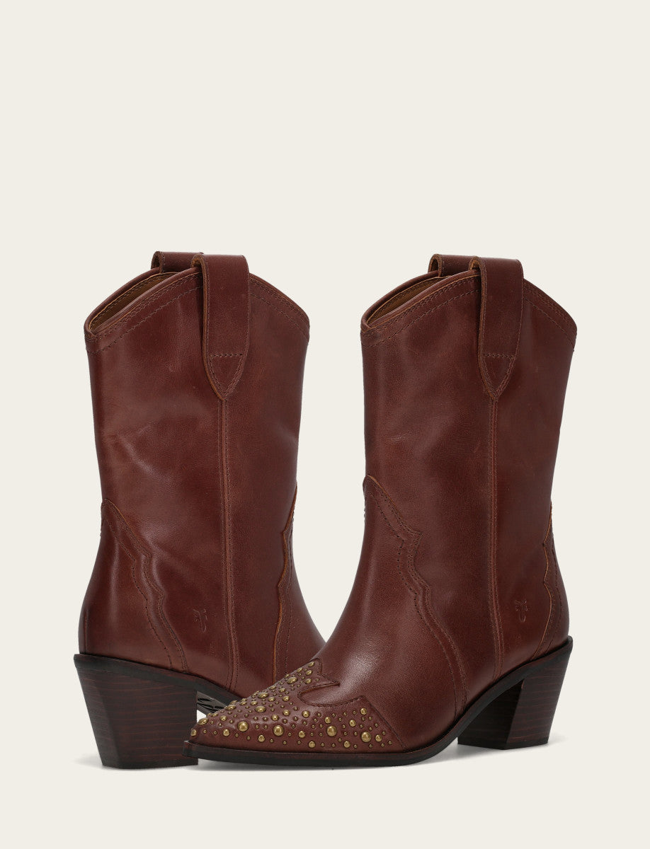 Women's Saddle Sara Wingtip Stud Western Boots | Frye Deals