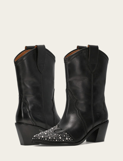 Women's Black Sara Wingtip Stud Boot | Frye Sale