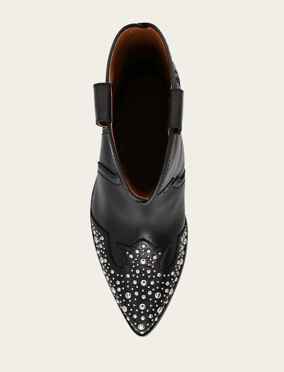 Women's Black Sara Wingtip Stud Boot | Frye Sale