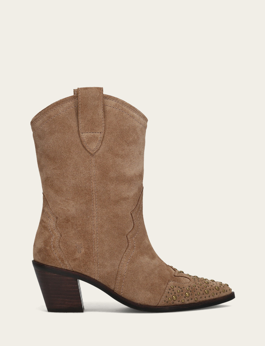 Women's Almond Sara Wingtip Stud Boot | Frye Recommended