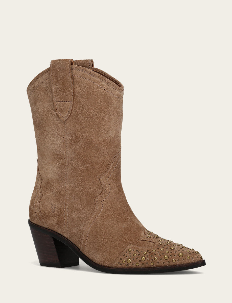 Women's Almond Sara Wingtip Stud Boot | Frye Recommended