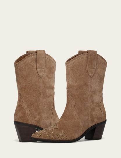 Women's Almond Sara Wingtip Stud Boot | Frye Recommended