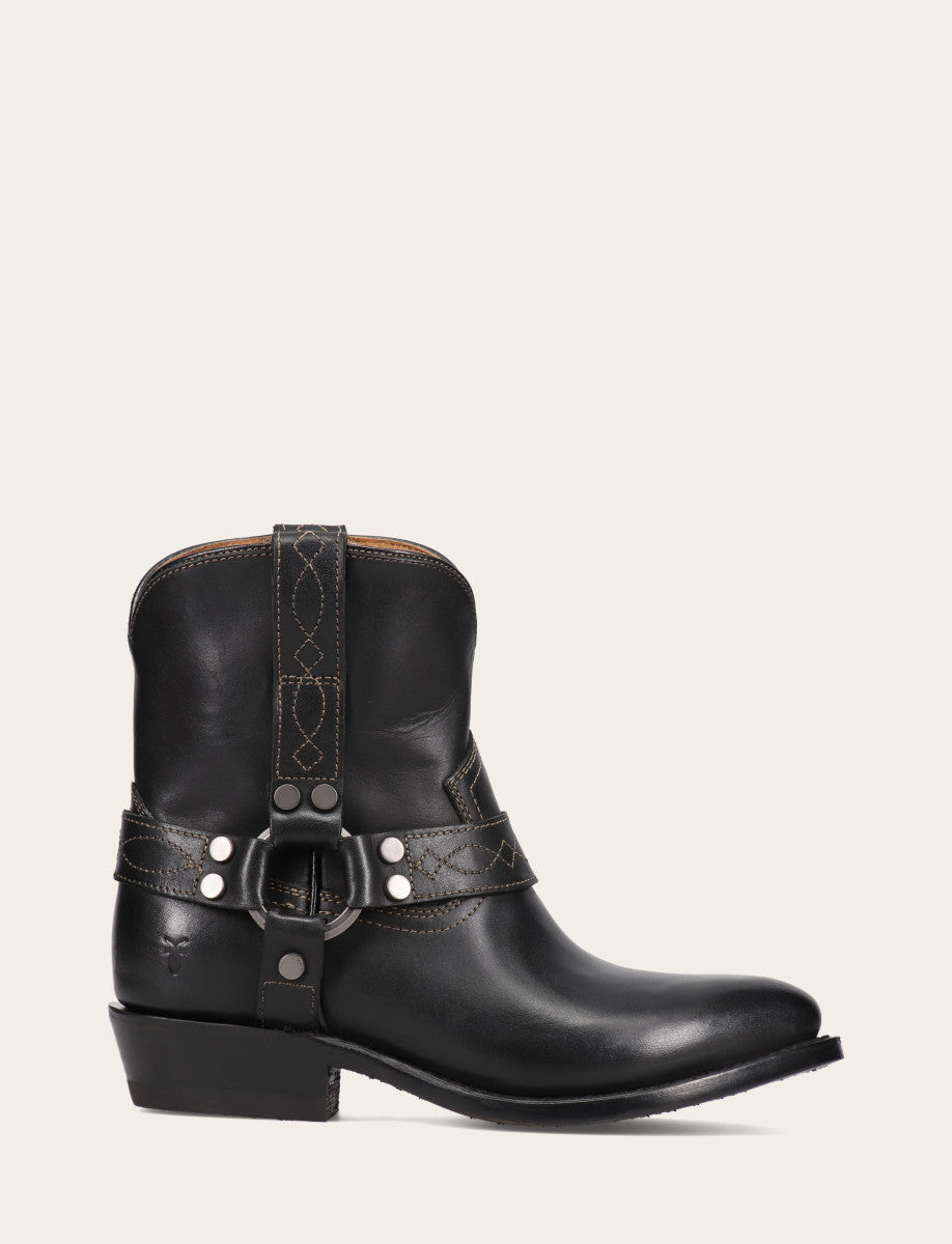 Women's Black Billy Short Harness Booties | Frye Trusted