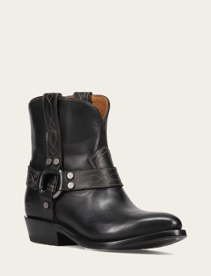 Women's Black Billy Short Harness Booties | Frye Trusted