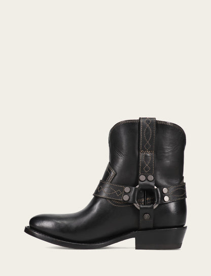 Women's Black Billy Short Harness Booties | Frye Trusted