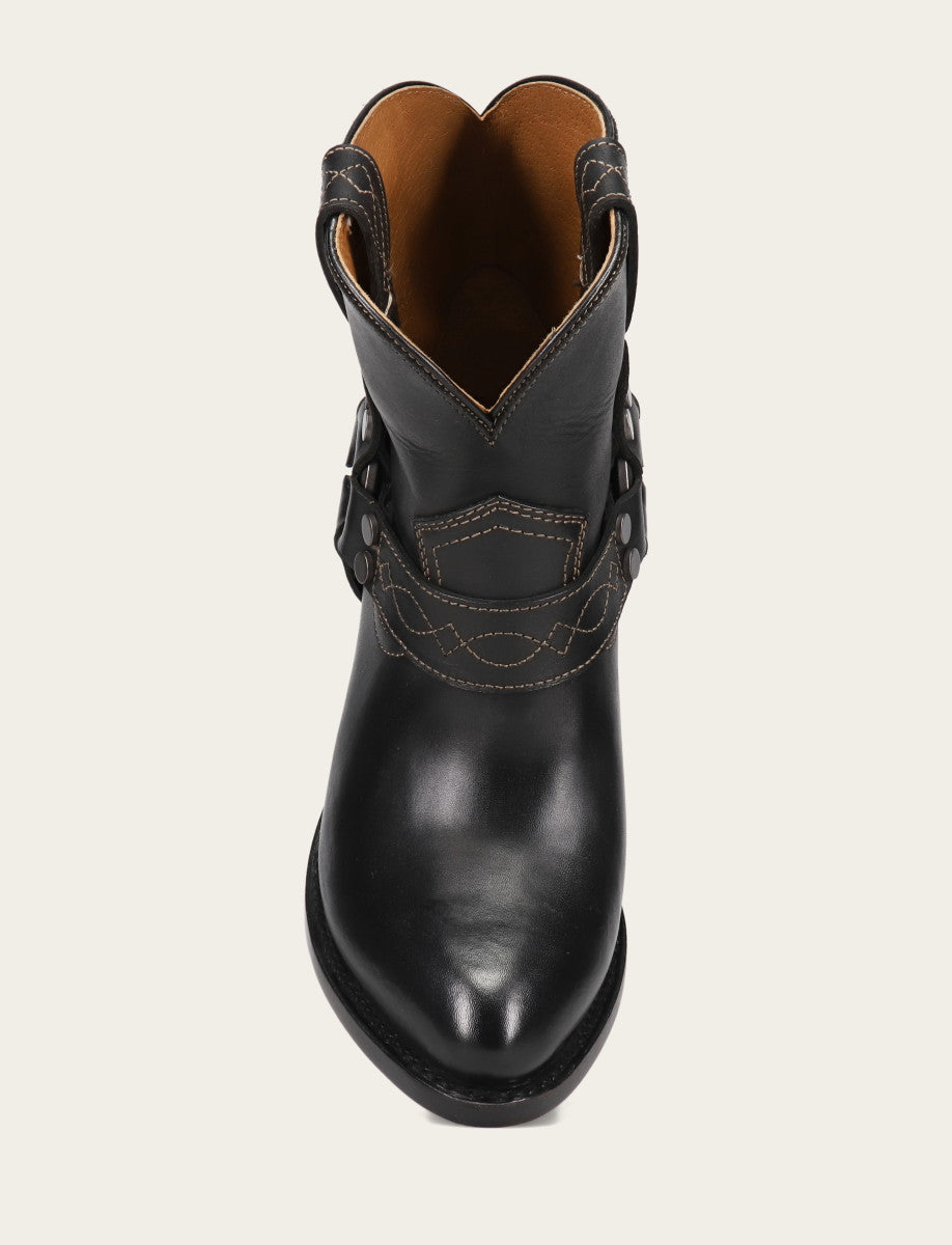 Women's Black Billy Short Harness Booties | Frye Trusted