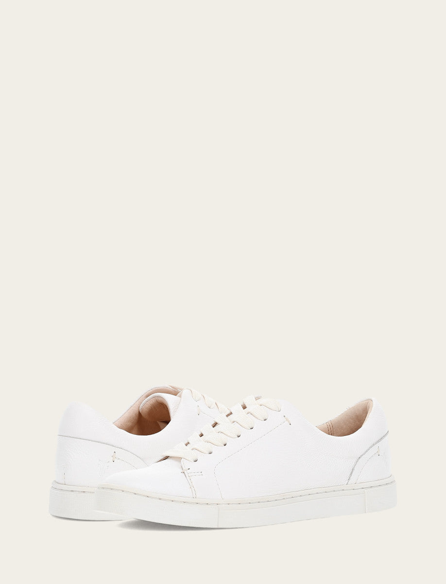 Women's White Ivy Low Lace Sneakers | Frye Quality