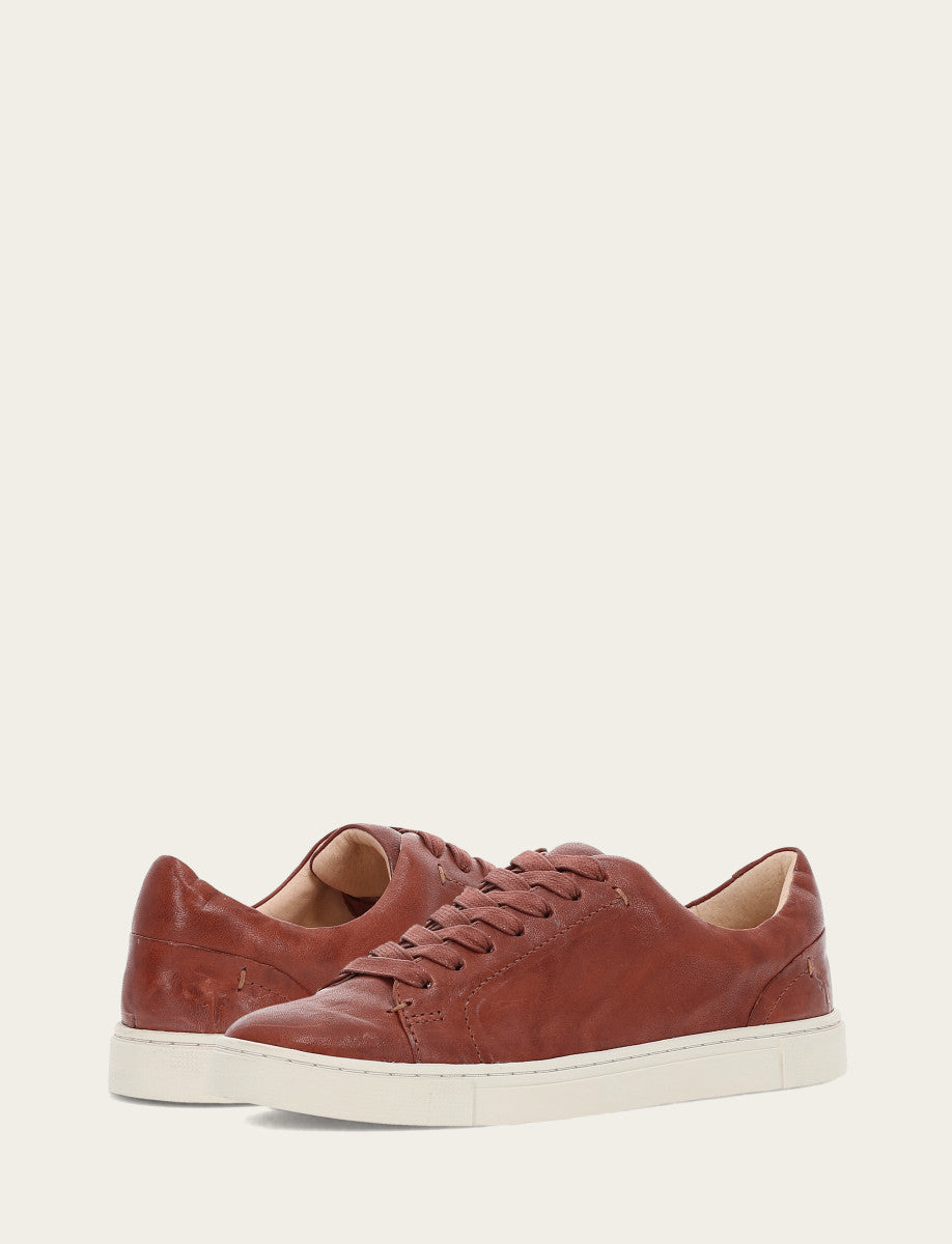 Women's Cognac Ivy Low Lace Sneakers | Frye Value