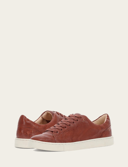 Women's Cognac Ivy Low Lace Sneakers | Frye Value