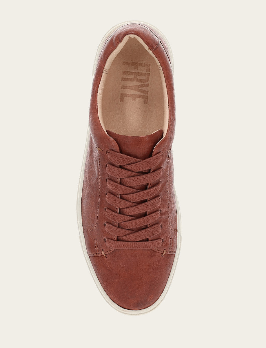 Women's Cognac Ivy Low Lace Sneakers | Frye Value