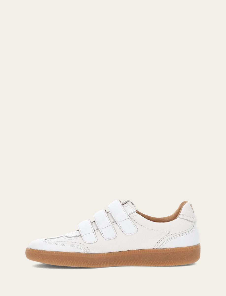 Women's White Milly 3 Strap Sneakers | Frye Exclusive