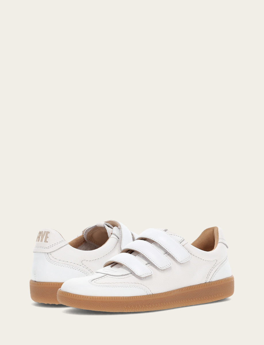 Women's White Milly 3 Strap Sneakers | Frye Exclusive