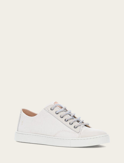 Women's Ivory Ivy Canvas Low Lace Sneakers | Frye Smart Buy