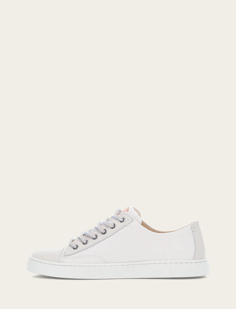 Women's Ivory Ivy Canvas Low Lace Sneakers | Frye Smart Buy