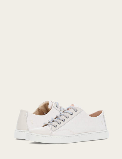 Women's Ivory Ivy Canvas Low Lace Sneakers | Frye Smart Buy