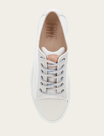 Women's Ivory Ivy Canvas Low Lace Sneakers | Frye Smart Buy