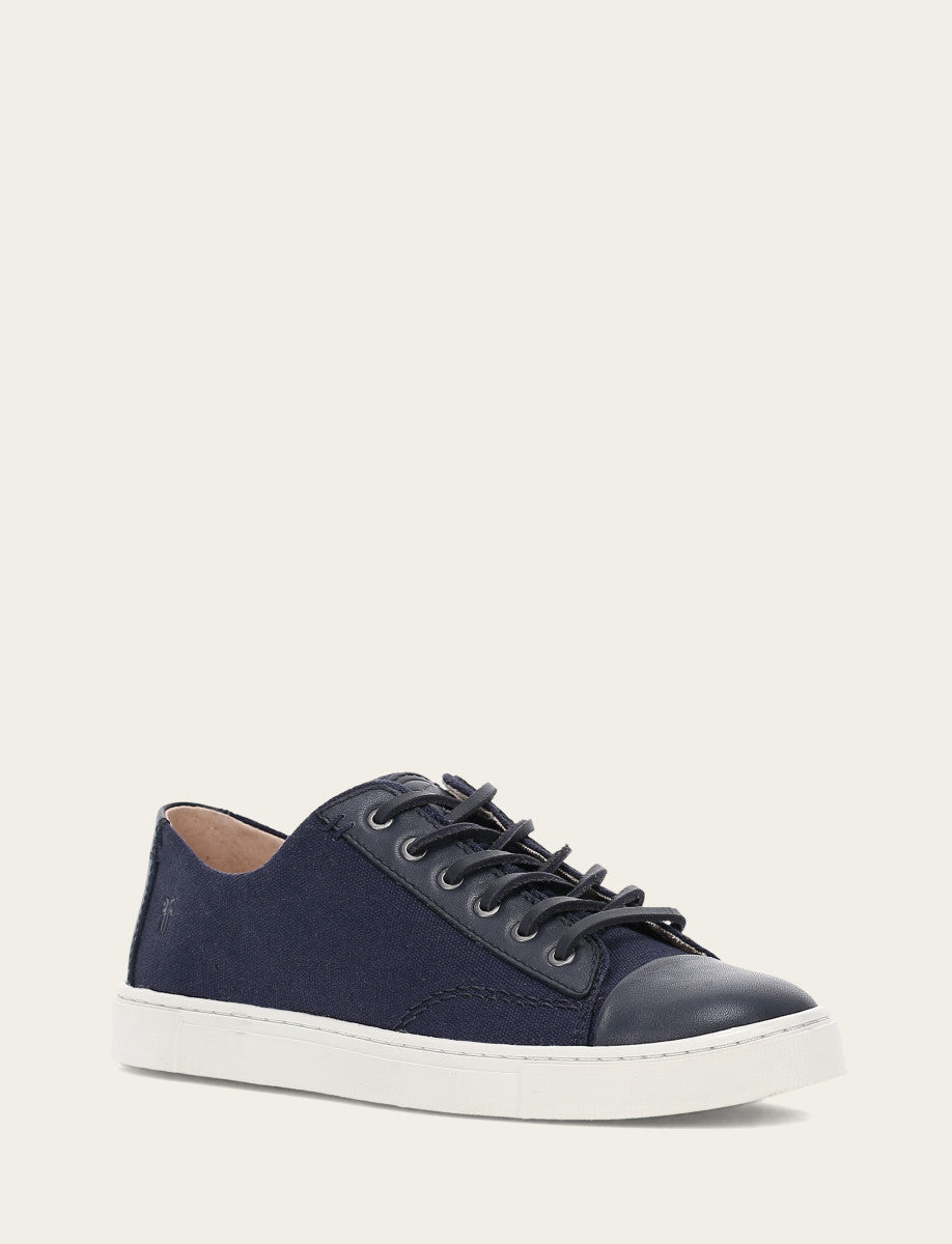 Women's Navy Ivy Canvas Low Lace Sneakers | Frye Everyday