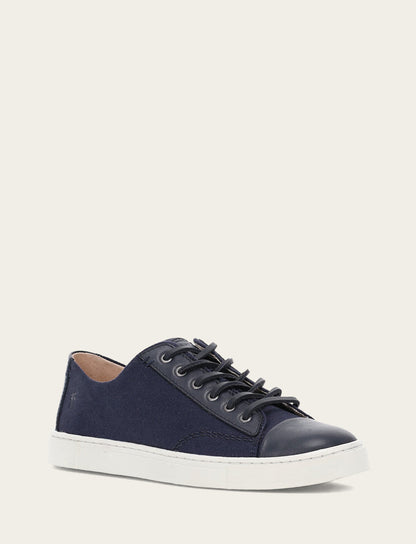 Women's Navy Ivy Canvas Low Lace Sneakers | Frye Everyday