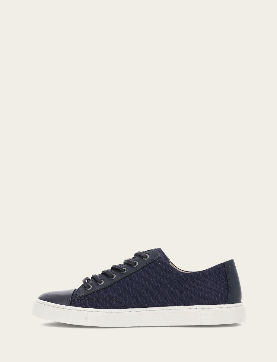 Women's Navy Ivy Canvas Low Lace Sneakers | Frye Everyday