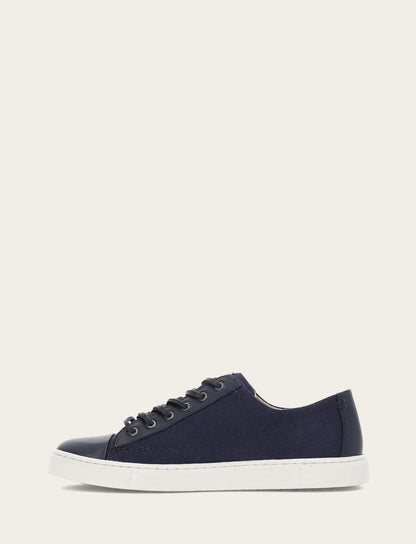 Women's Navy Ivy Canvas Low Lace Sneakers | Frye Everyday