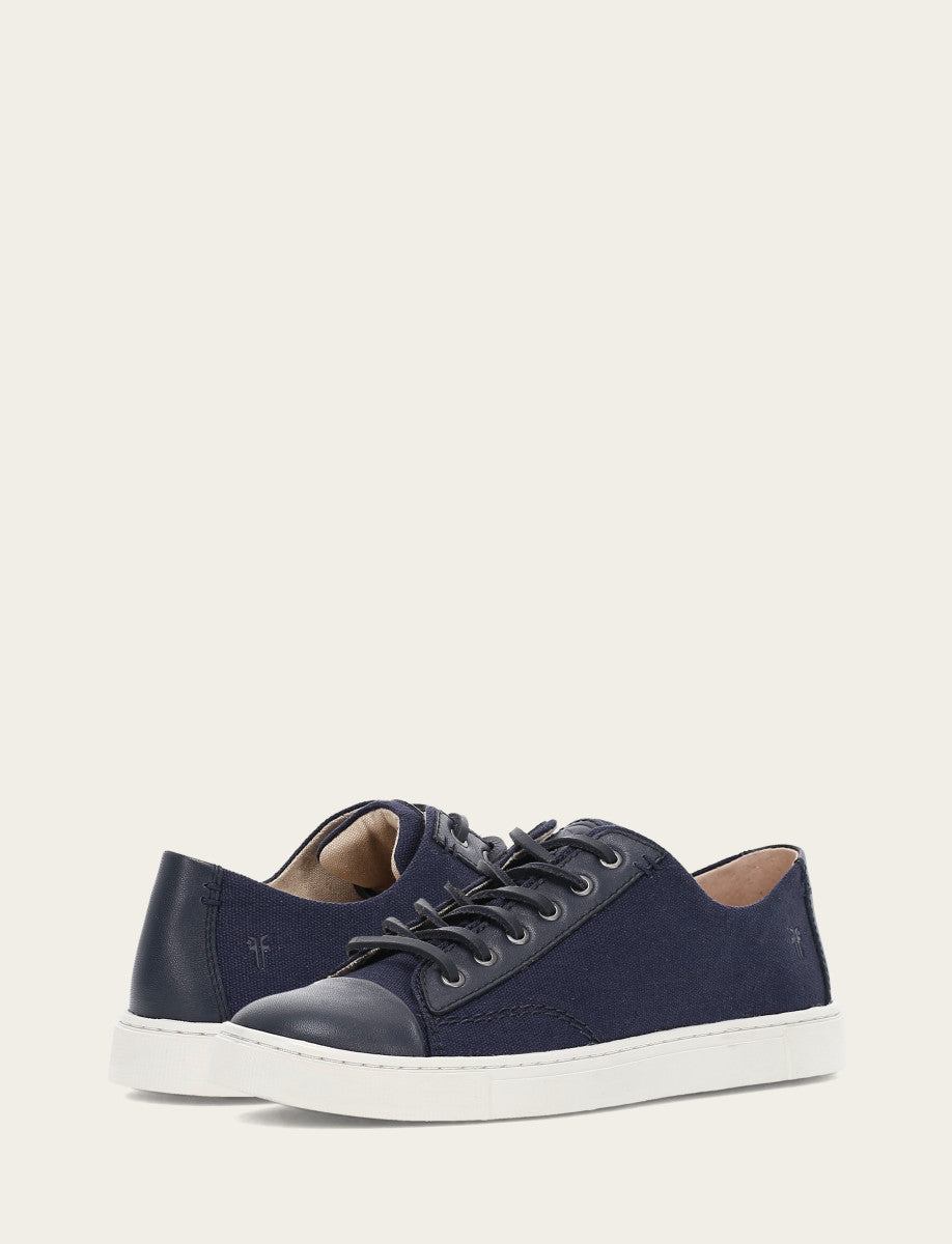Women's Navy Ivy Canvas Low Lace Sneakers | Frye Everyday