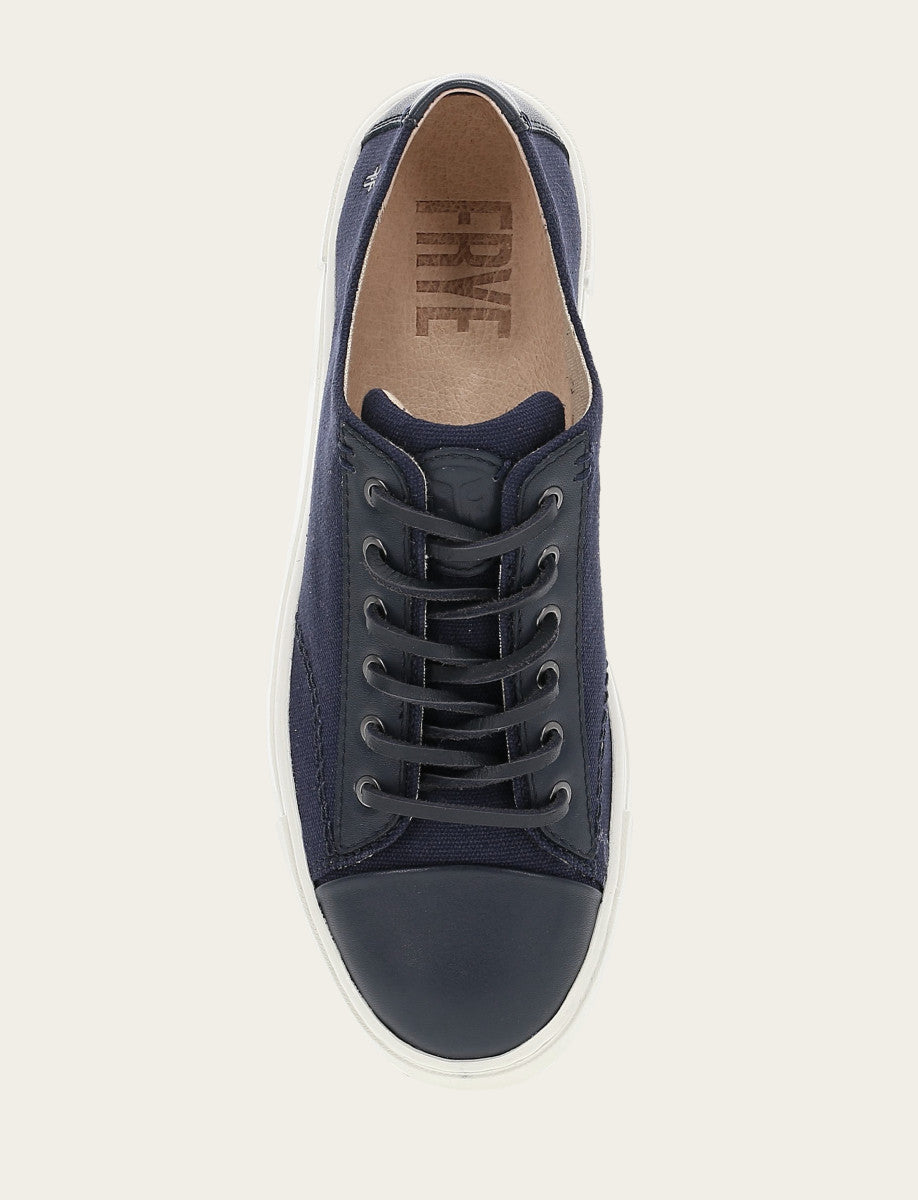Women's Navy Ivy Canvas Low Lace Sneakers | Frye Everyday