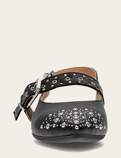 Women's Black Heather Slingback Studded Shoe | Frye Smart Buy