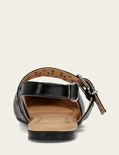 Women's Black Heather Slingback Studded Shoe | Frye Smart Buy