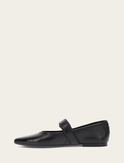Women's Black Heather Buckle Mary Jane Flats | Frye Classic