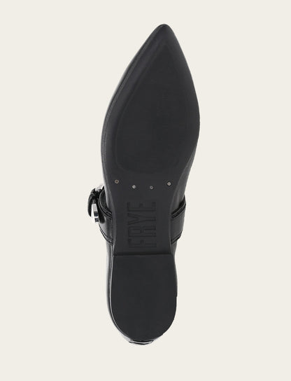 Women's Black Heather Buckle Mary Jane Flats | Frye Classic