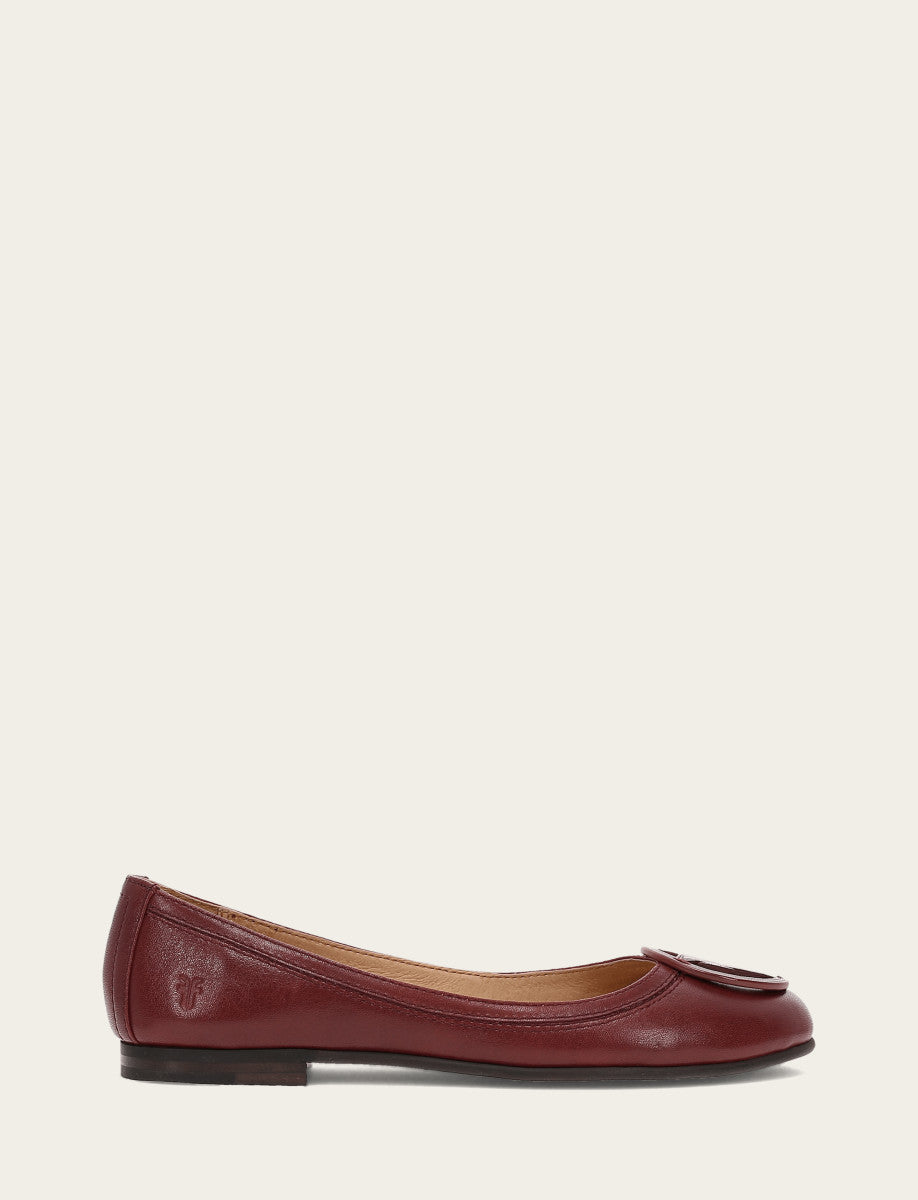 Women's Cranberry Carson Logo Ballet Shoe | Frye New