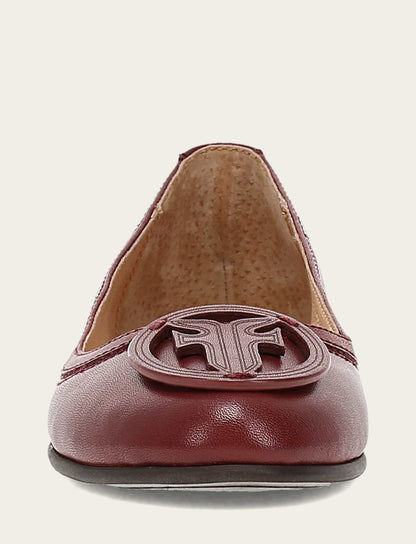 Women's Cranberry Carson Logo Ballet Shoe | Frye New