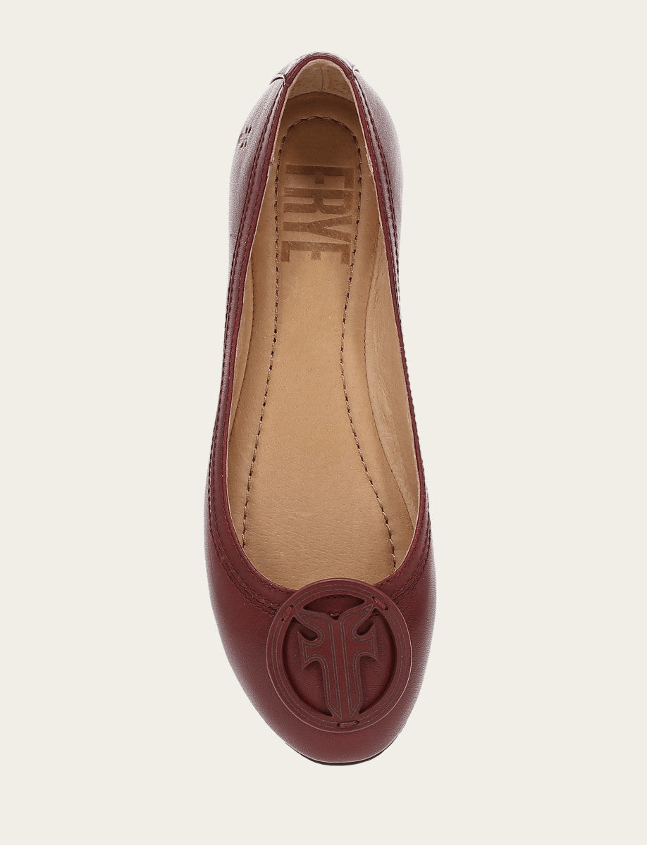 Women's Cranberry Carson Logo Ballet Shoe | Frye New