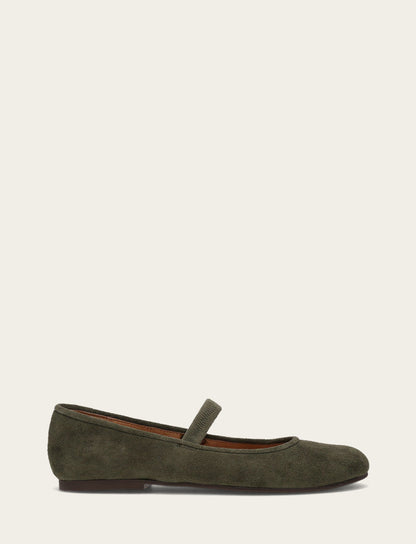 Women's Dark Olive Emma Elastic Mary Jane Shoe | Frye Featured
