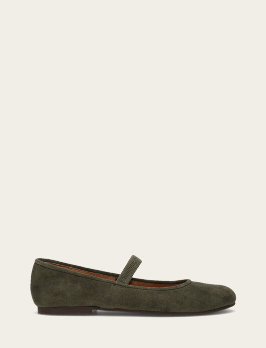 Women's Dark Olive Emma Elastic Mary Jane Shoe | Frye Featured