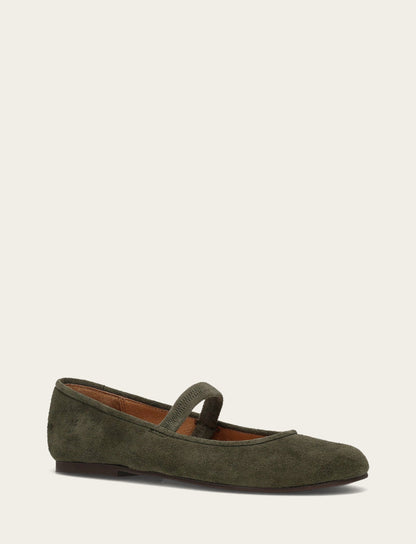 Women's Dark Olive Emma Elastic Mary Jane Shoe | Frye Featured