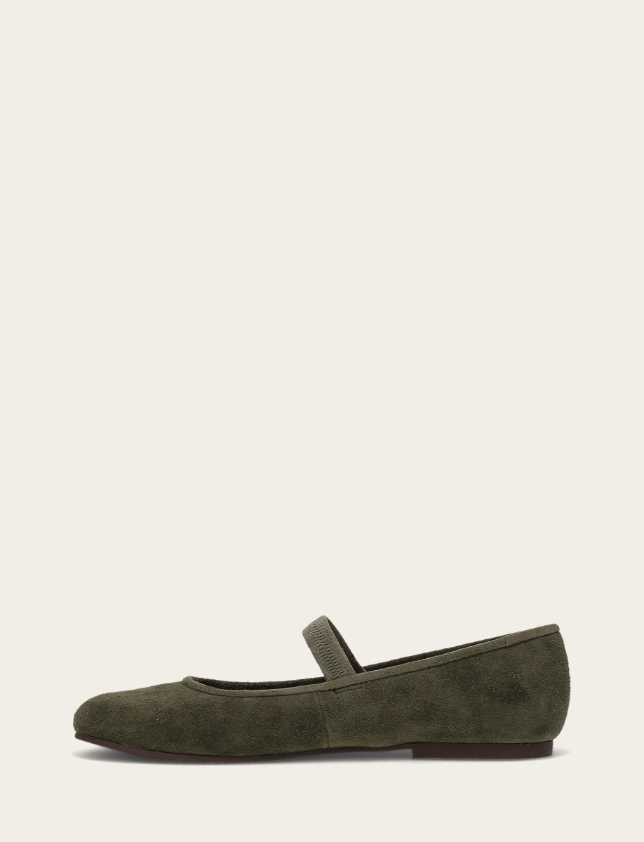 Women's Dark Olive Emma Elastic Mary Jane Shoe | Frye Featured