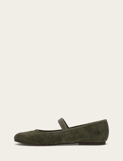 Women's Dark Olive Emma Elastic Mary Jane Shoe | Frye Featured
