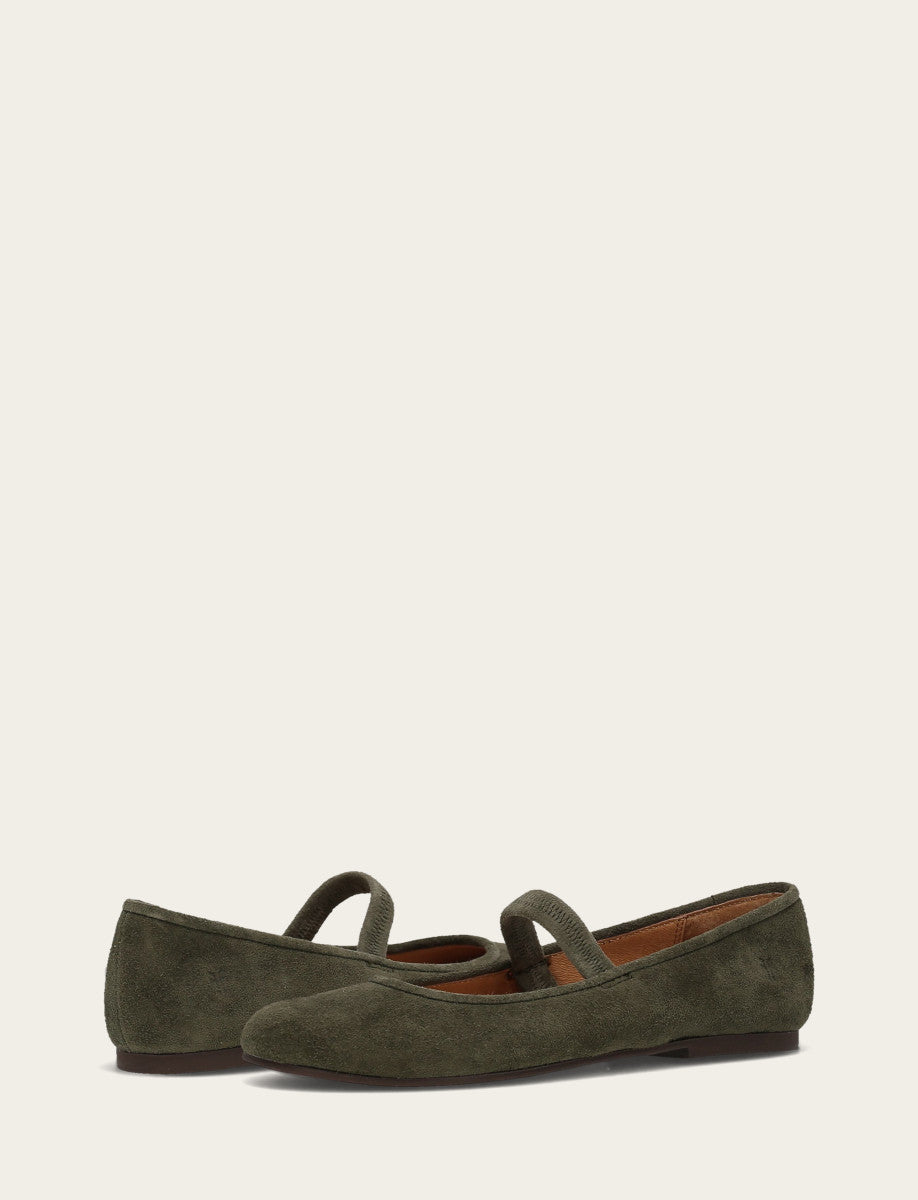 Women's Dark Olive Emma Elastic Mary Jane Shoe | Frye Featured