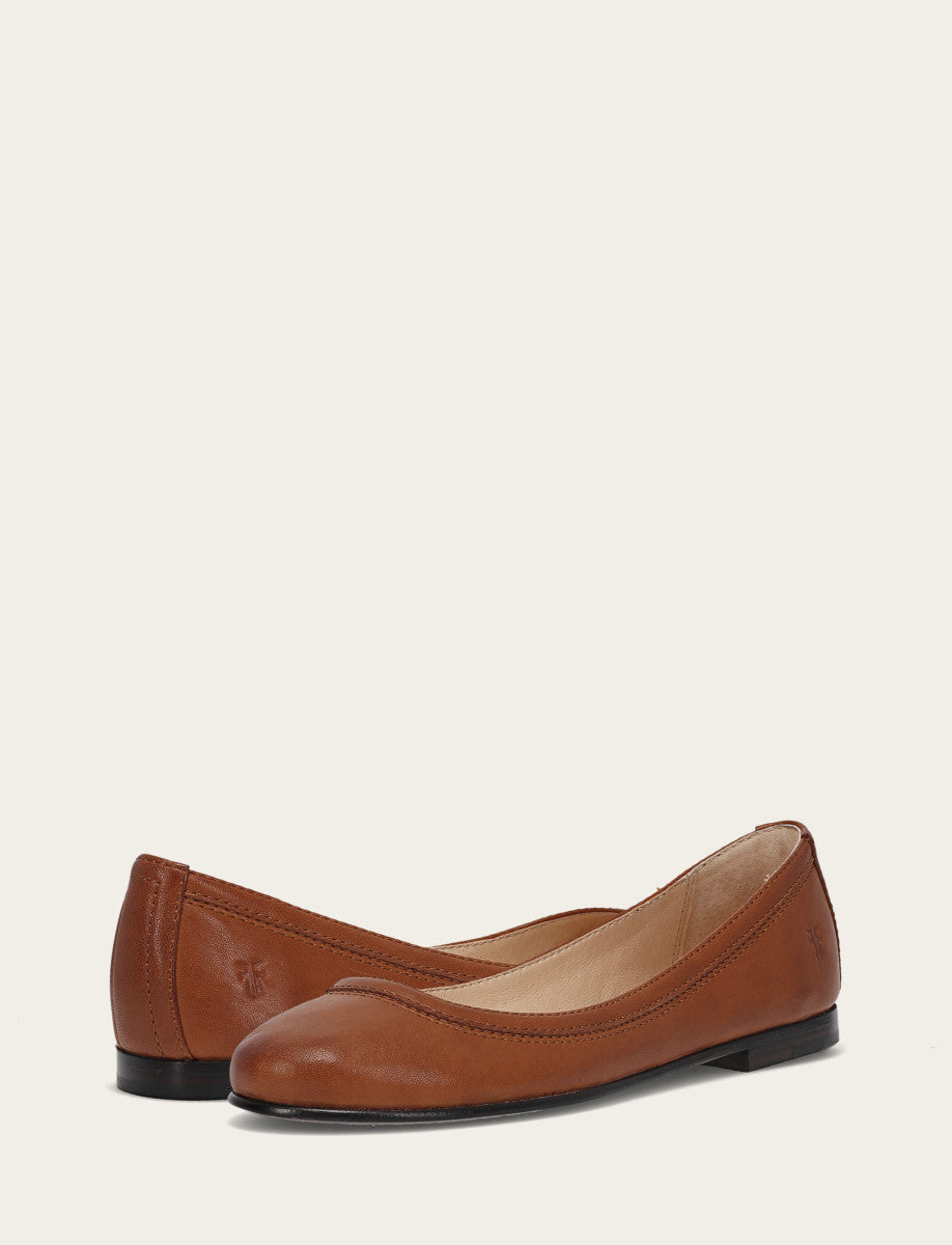 Women's Cognac Carson Ballet Flats | Frye Recommended