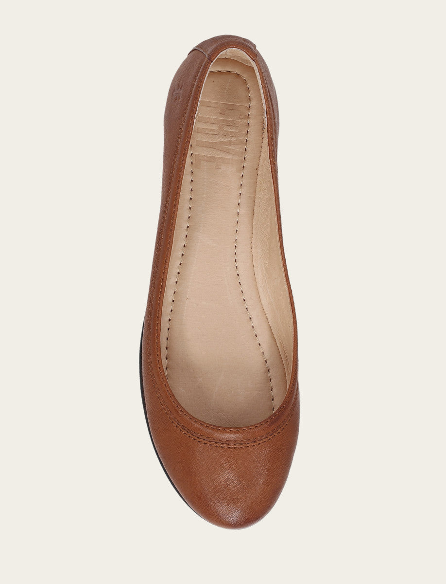 Women's Cognac Carson Ballet Flats | Frye Recommended