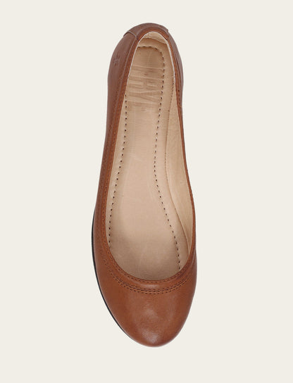 Women's Cognac Carson Ballet Flats | Frye Recommended