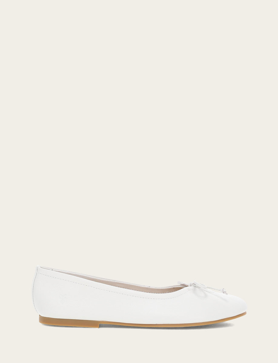Women's White Emma Ballet Flats | Frye Discount