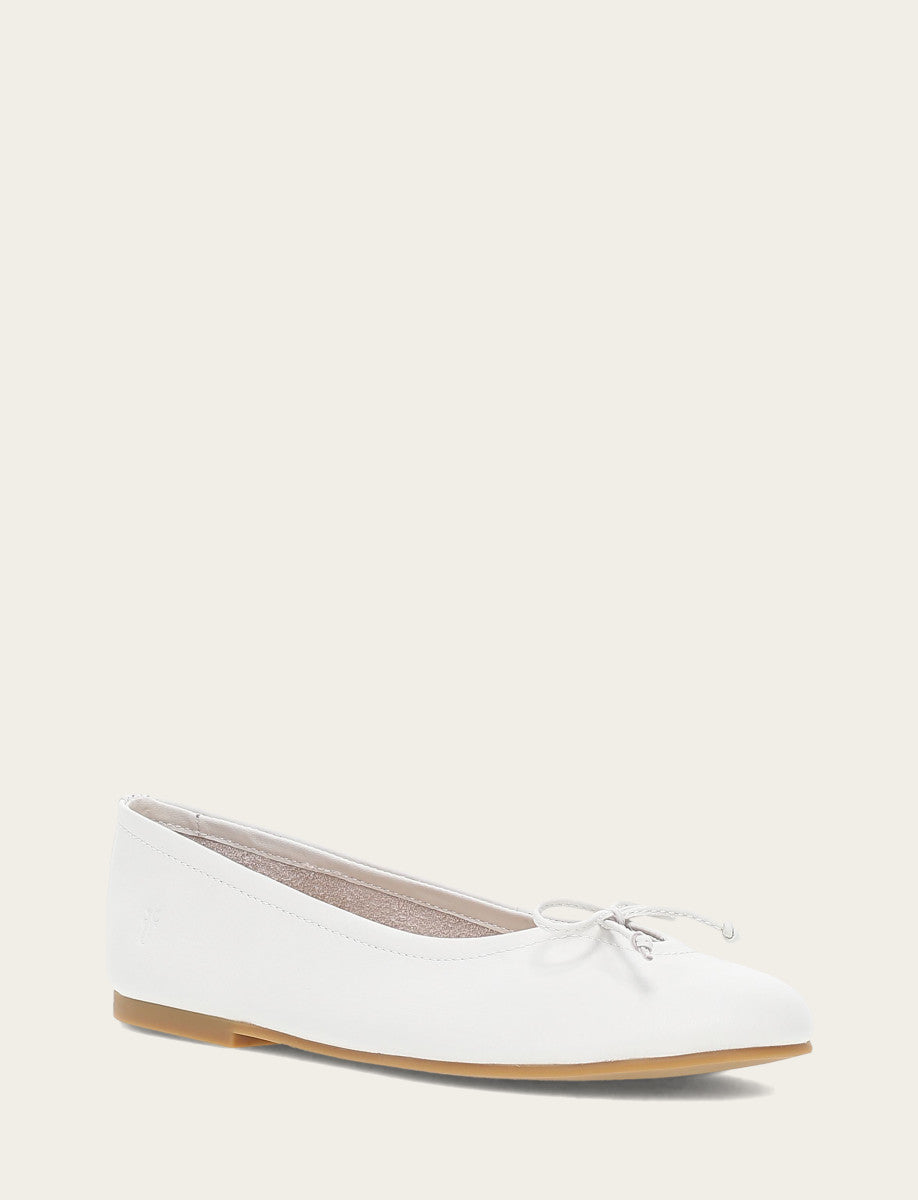 Women's White Emma Ballet Flats | Frye Discount
