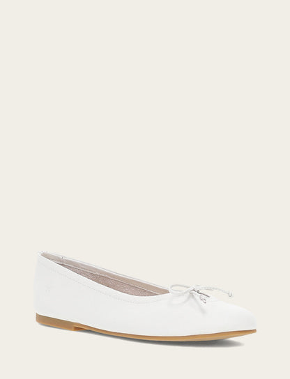 Women's White Emma Ballet Flats | Frye Discount