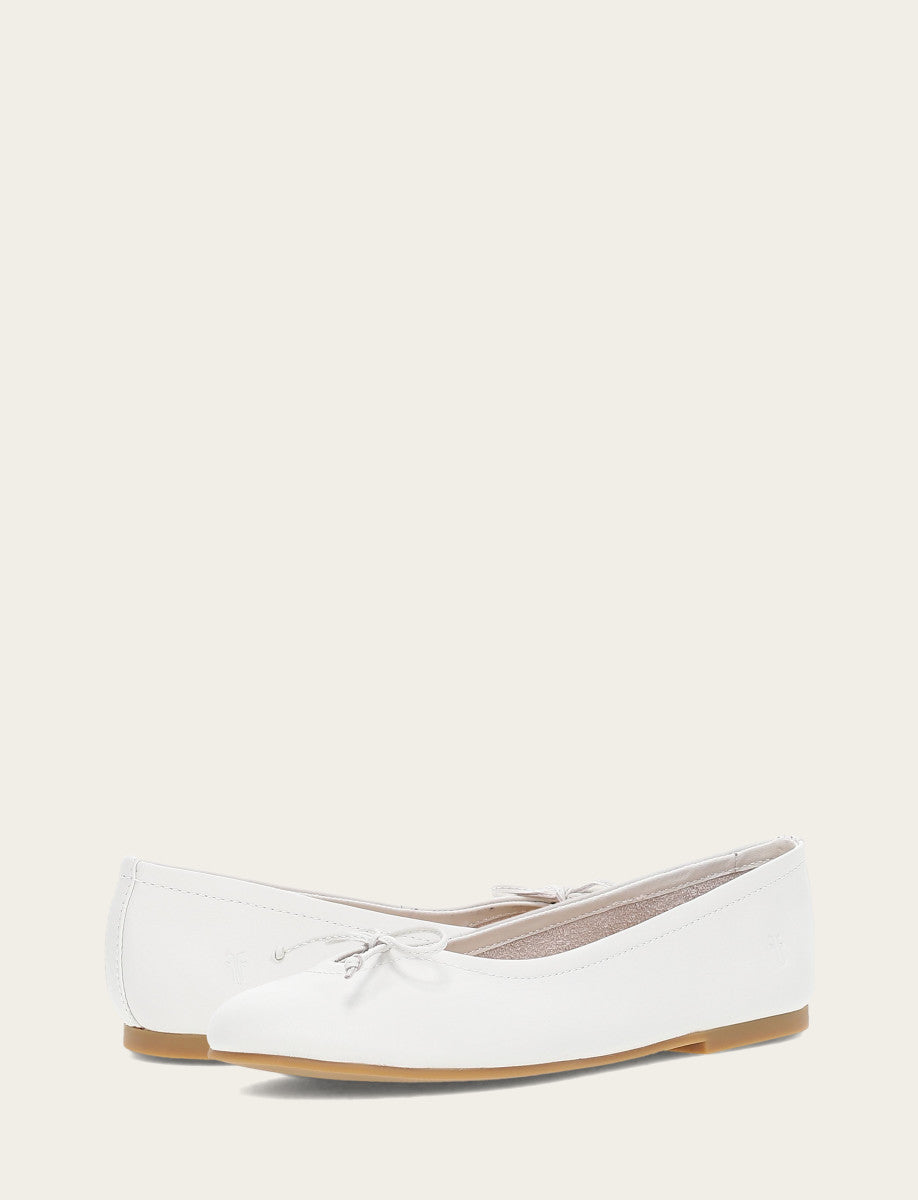 Women's White Emma Ballet Flats | Frye Discount